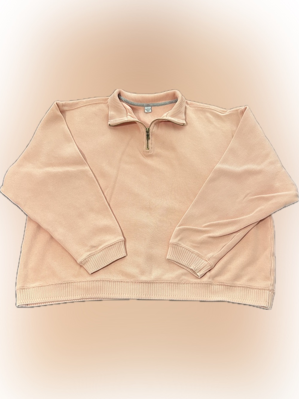 Vintage Tommy Bahama Peach Quarter-Zip Sweatshirt